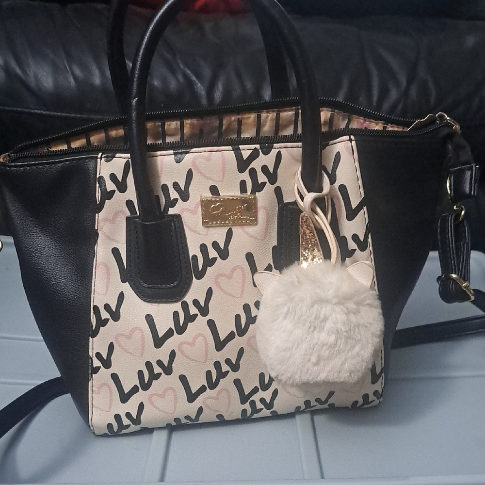 LUV Betsey Johnson mini Tote Bag with Straps!